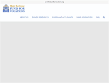 Tablet Screenshot of fundforvocations.org